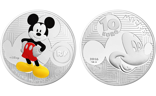 Парижский монетный двор выпускает серию монет в честь Микки Мауса