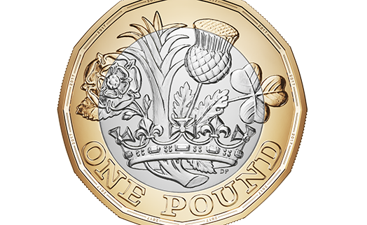 Новая монета номиналом в 1 фунт поступила в обращение в Великобритании