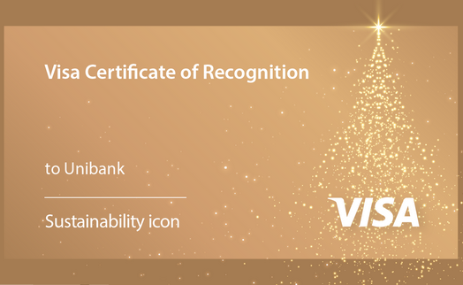 Յունիբանկն արժանացել է Visa-ի «Sustainability Icon» մրցանակին